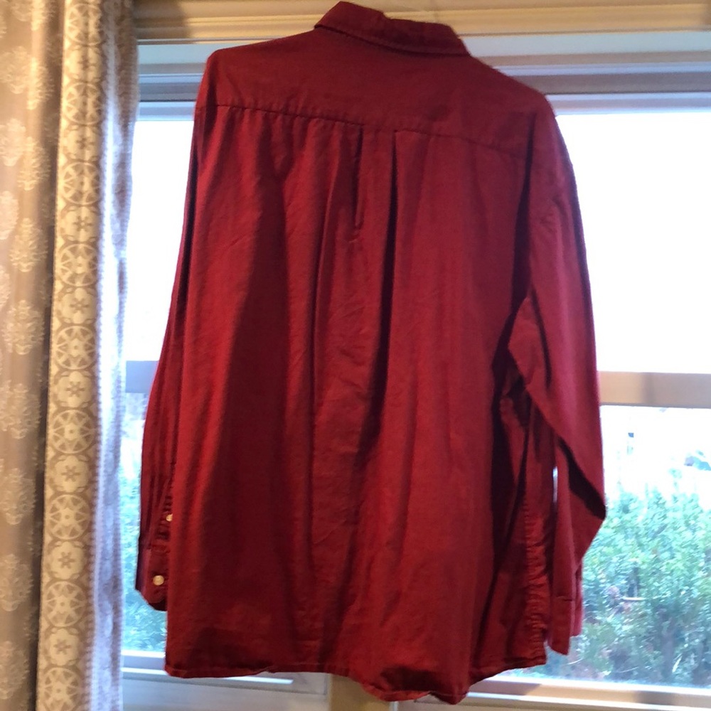 Red button down long sleeve - Picture 3 of 3